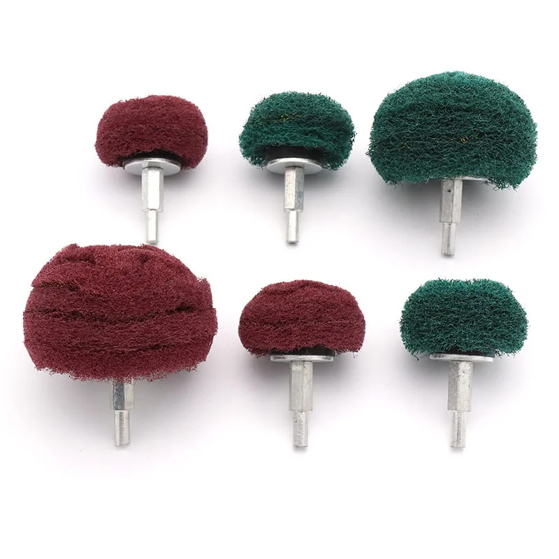 

1Pcs 6mm Shank Scouring Pad Grinding Head Accessorie Nylon Fiber Polishing Wheel Grinder Brushes Tool