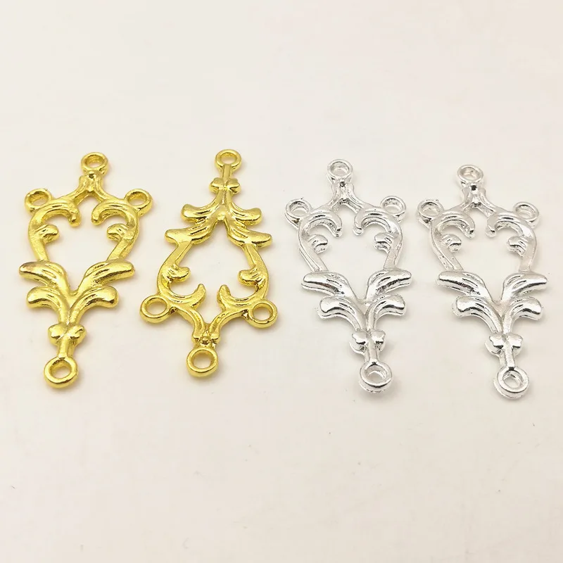 

SIXTY TOWFISH 20 pieces DIY Jewelry Accessories Size 16*36mm Alloy Materials Flower Slice Charms