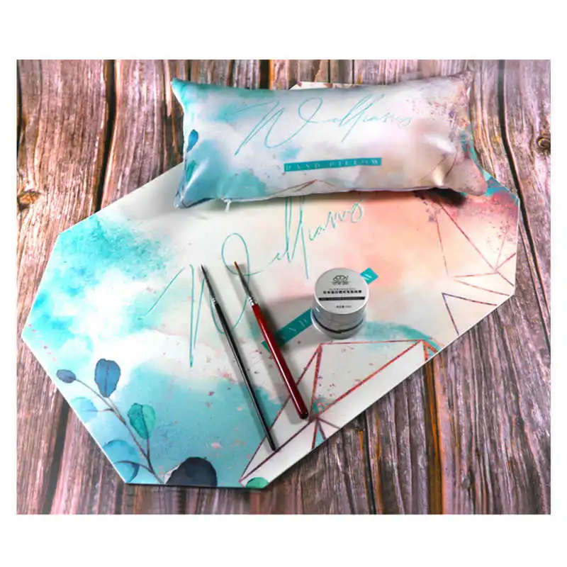 

Nail Art Table Detachable Hand Pillow PU Leather Washable Mat Nail Salon Accessory Nails Manicure Table Hand Pillow set