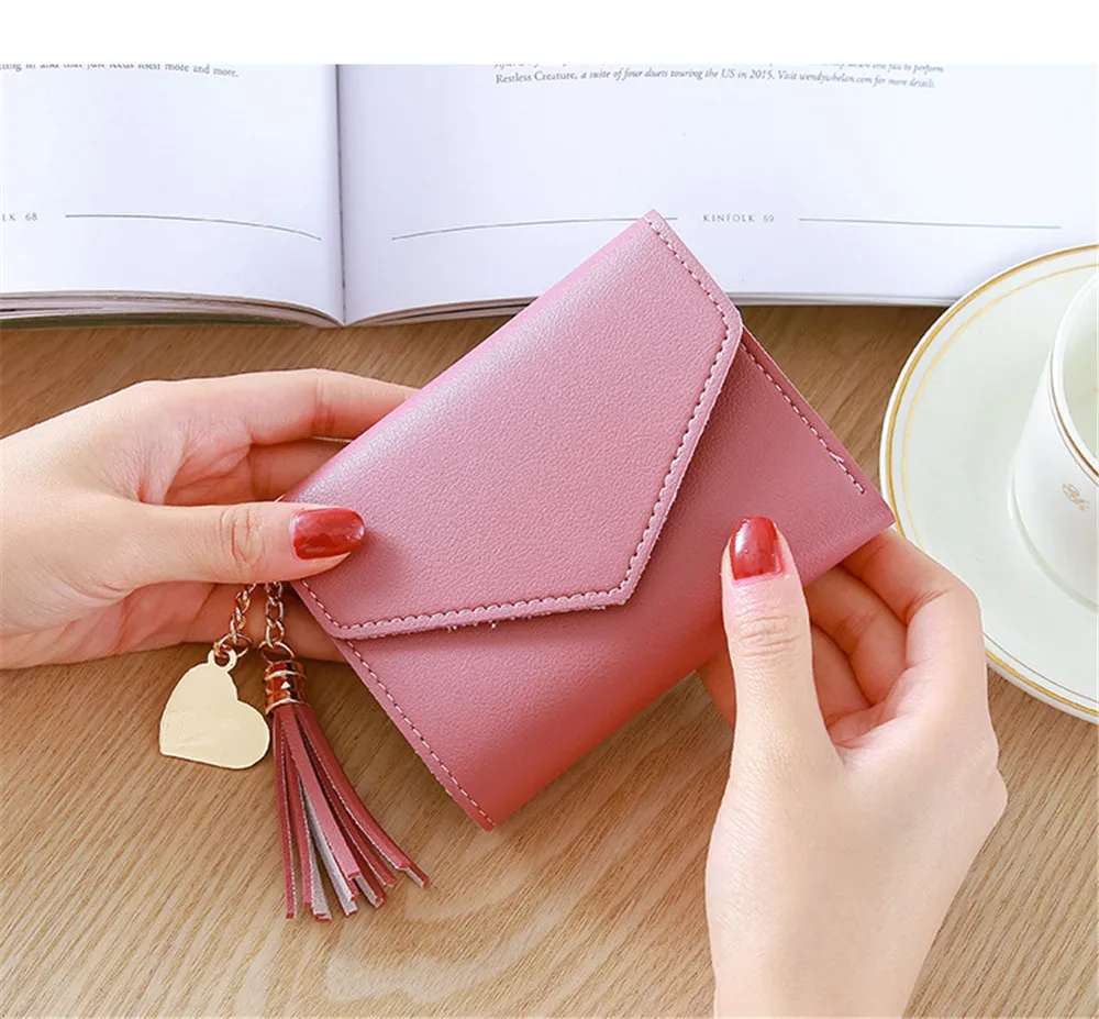 2019 простые женские кошельки с кисточками держателем для кредитных карт