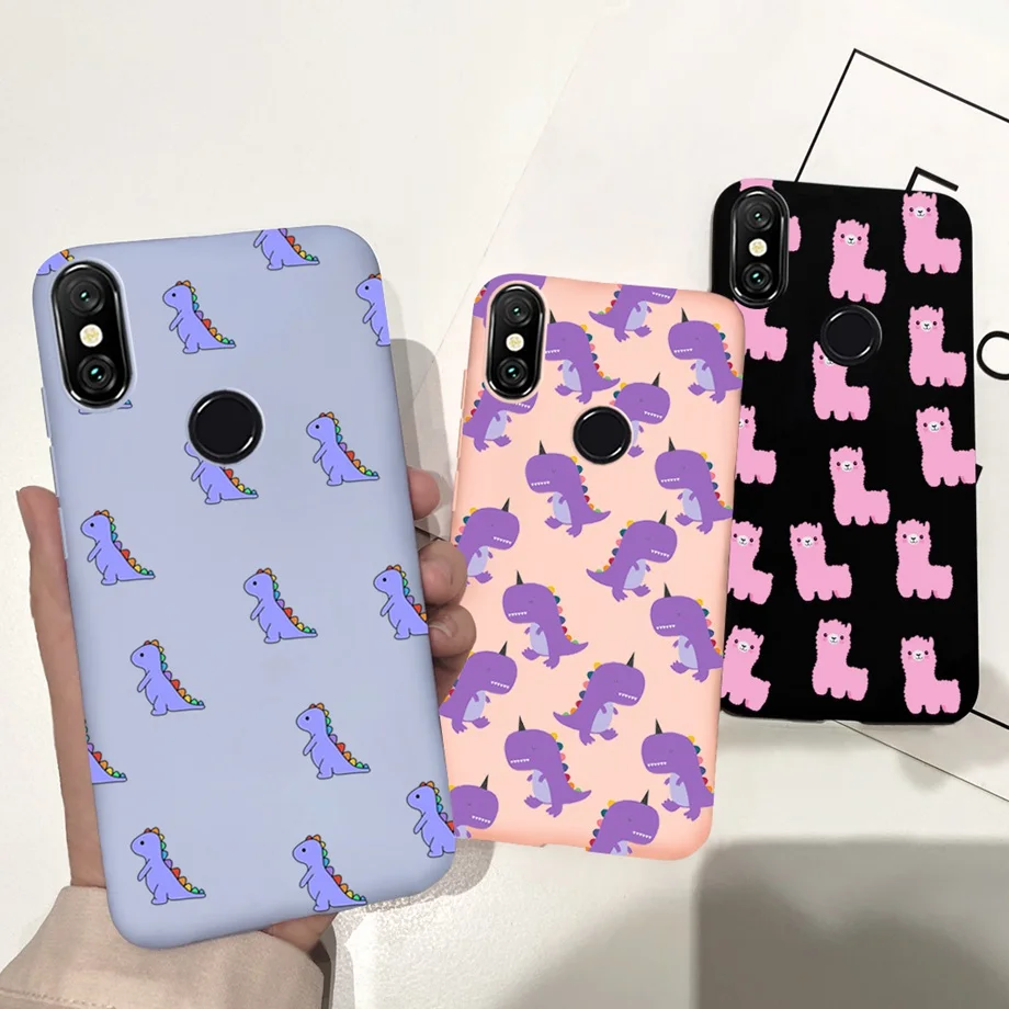 Чехол для Xiaomi Redmi 6 Pro Note Candy TPU матовый красный, силиконовый чехол на заднюю панель Redmi6 6A.