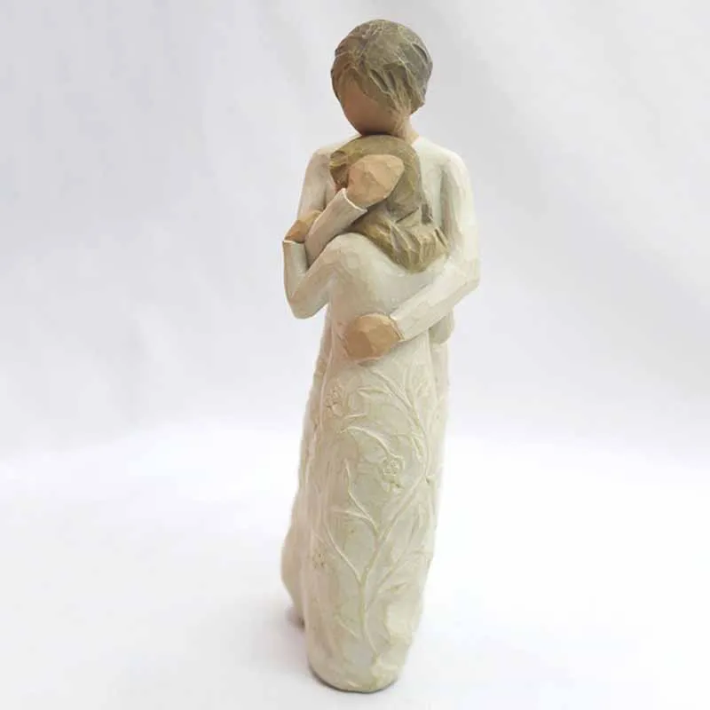 Минималистическая фигурка "Объятия матери и сына" из смолы для столешницы, украшение хранения в виде подарочной коробки на Рождество.