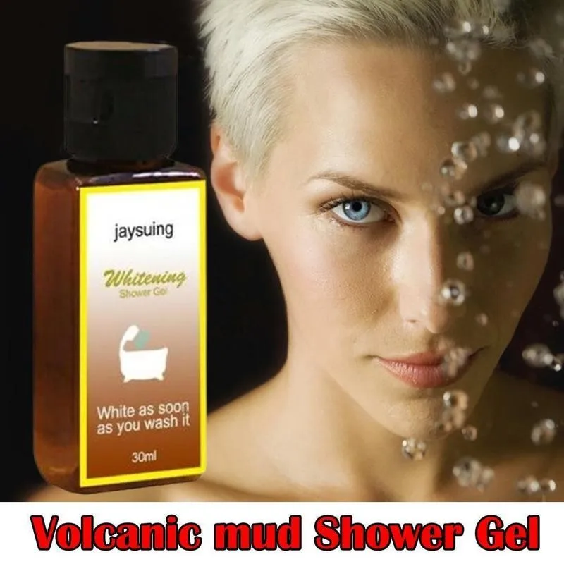 

30ml Volcanic Mud Whitening Shower Gel Body Wash Whitening Shower Care Deep Cream Skin Bathing Exfoliating Gel Cleansing Bo L9T4