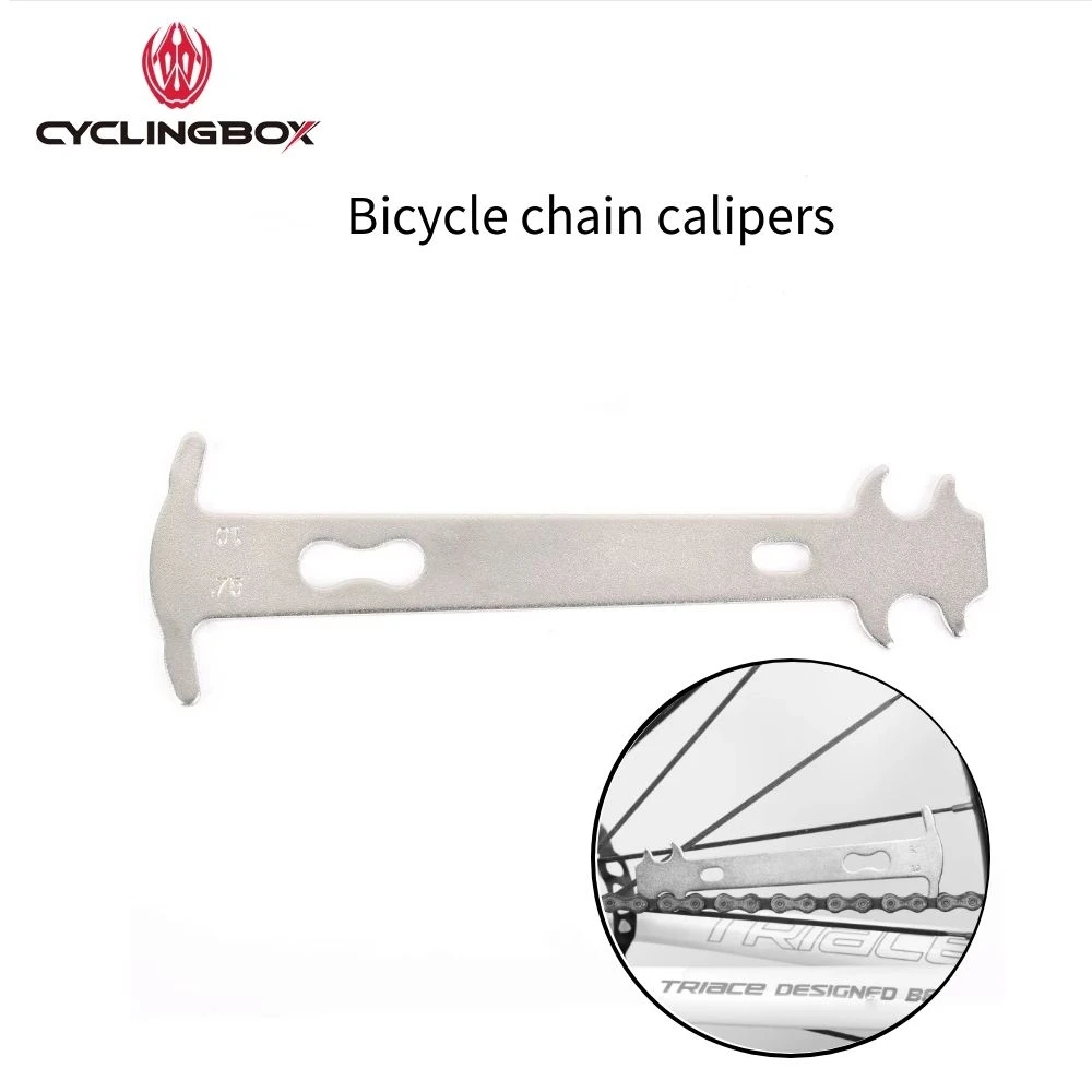 

CYCLINGBOX Bicycle Chain Caliper Test Chain Wear Replacement Detection Rail Repair Tool Ruler MTB Road Folding Bike Accessories