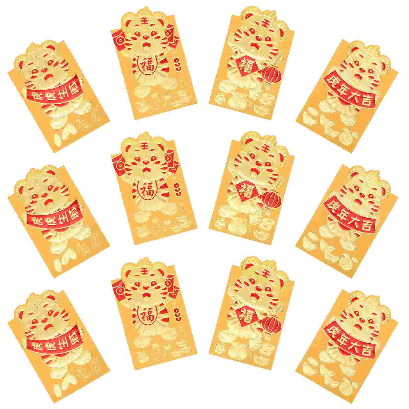 

60Pcs Spring Festival Red Envelopes Creative Red Packets Delicate Red Envelopes