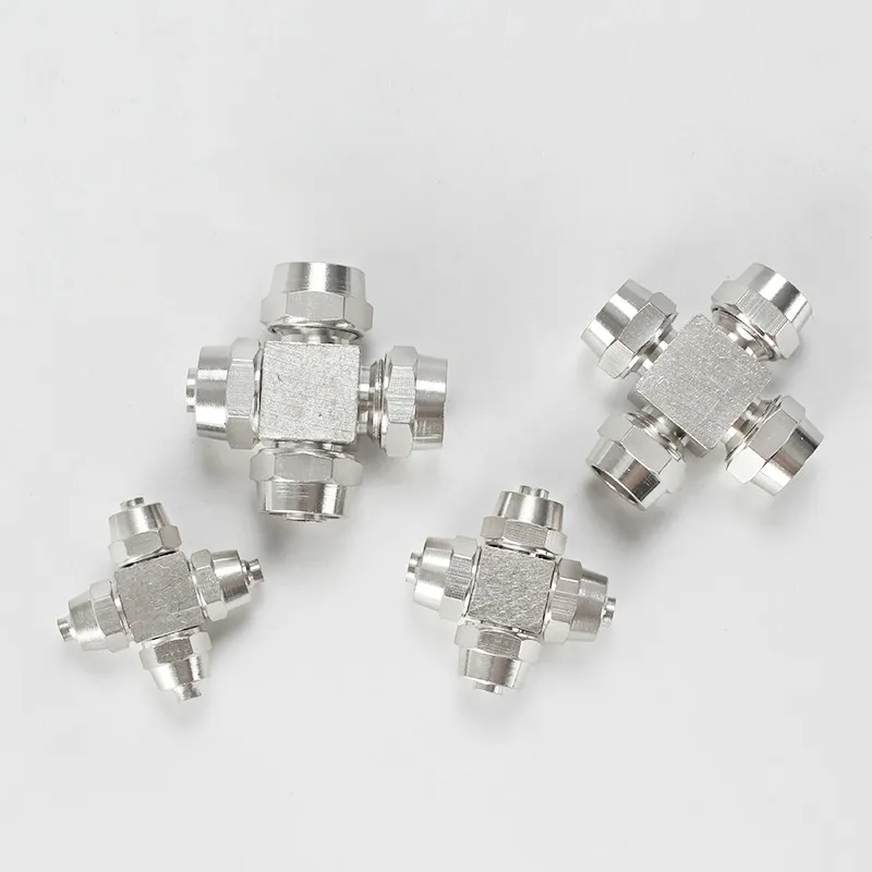 Быстрый Поворотный соединитель PZA-6/8/10/12 медный пневматический крестообразный