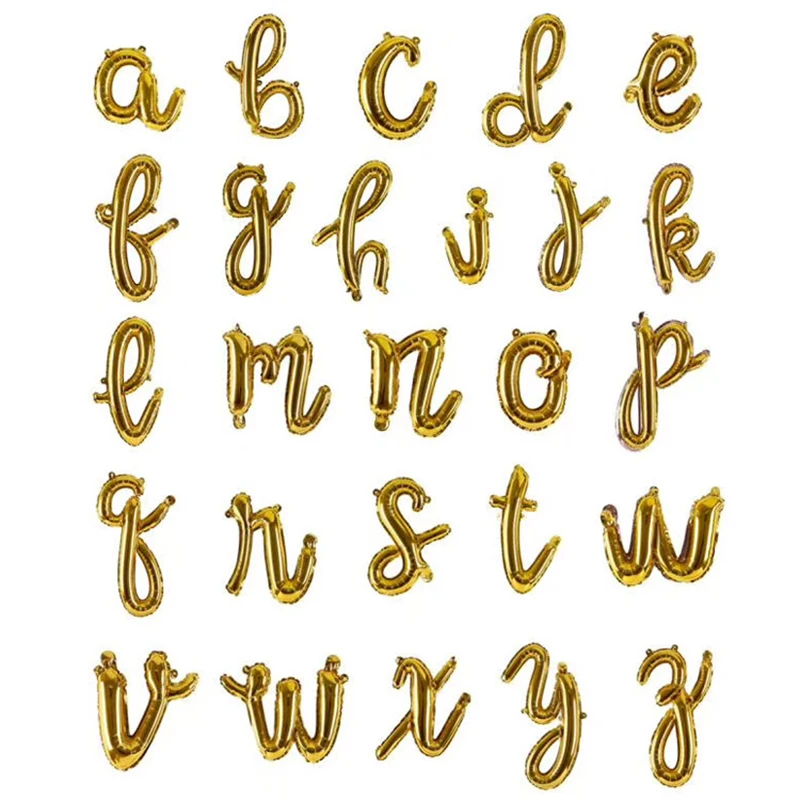 

Air Foil Script Cursive Letters Symbols Balloons Ball Birthday Party Decorations Kids Baby Show balloon Customize Phrase Words