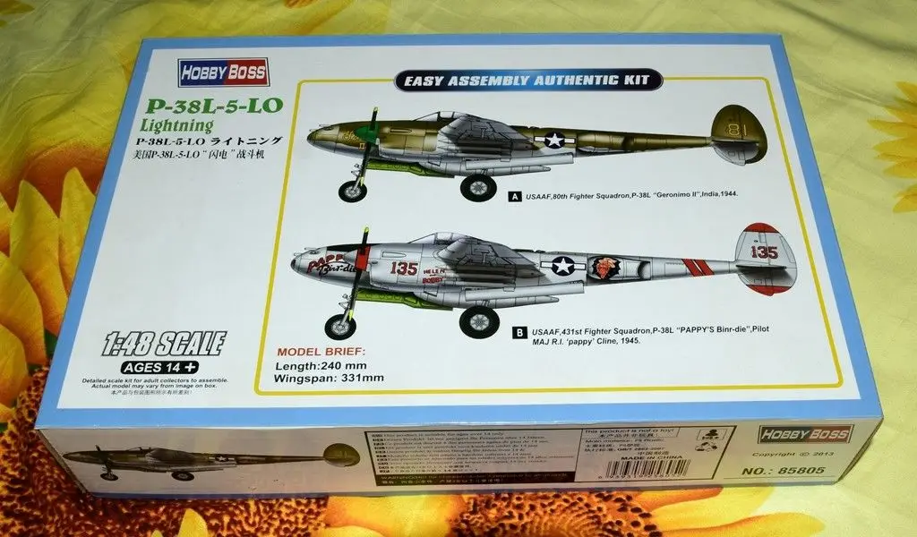 

Hobby Boss 85805 1/48 P-38L-5-L0 Lightning Warplane Fighter Model Airplane Kit TH05549-SMT6