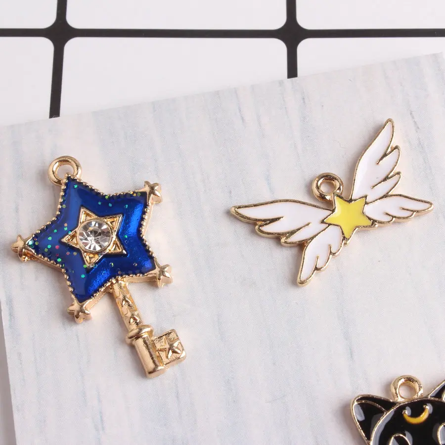 

K gold oil drop alloy small pendant bracelet pendant oil drop girl series is used for DIY, necklaces, earrings, accessories, jew