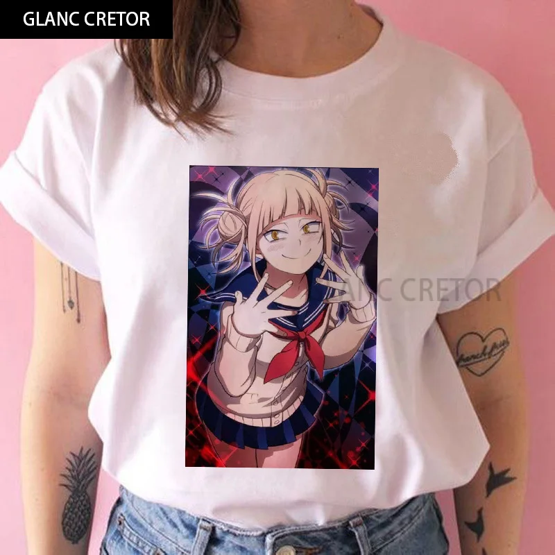 

Harajuku Kawaii 90s Tshirt Female Senpai Himiko Toga Waifu Japanese Anime Women T Shirt Streetwear Short sleeve O neck T shirt