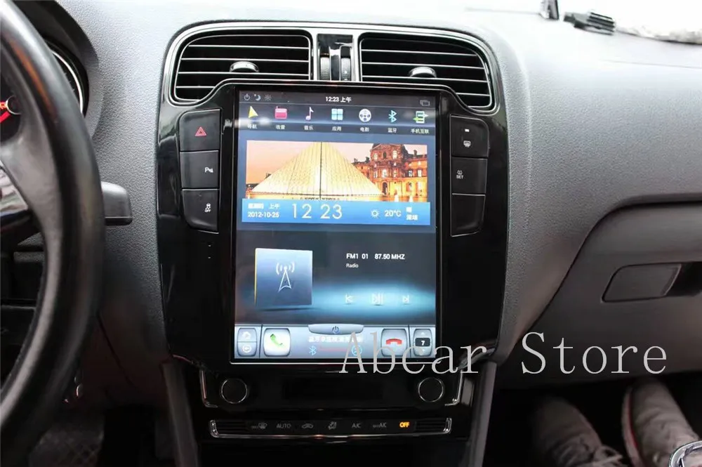 10 4 ''Tesla стиль Android 9 0 автомобильный dvd плеер GPS навигация для Volkswagen Polo 2011 2016 - Фото №1