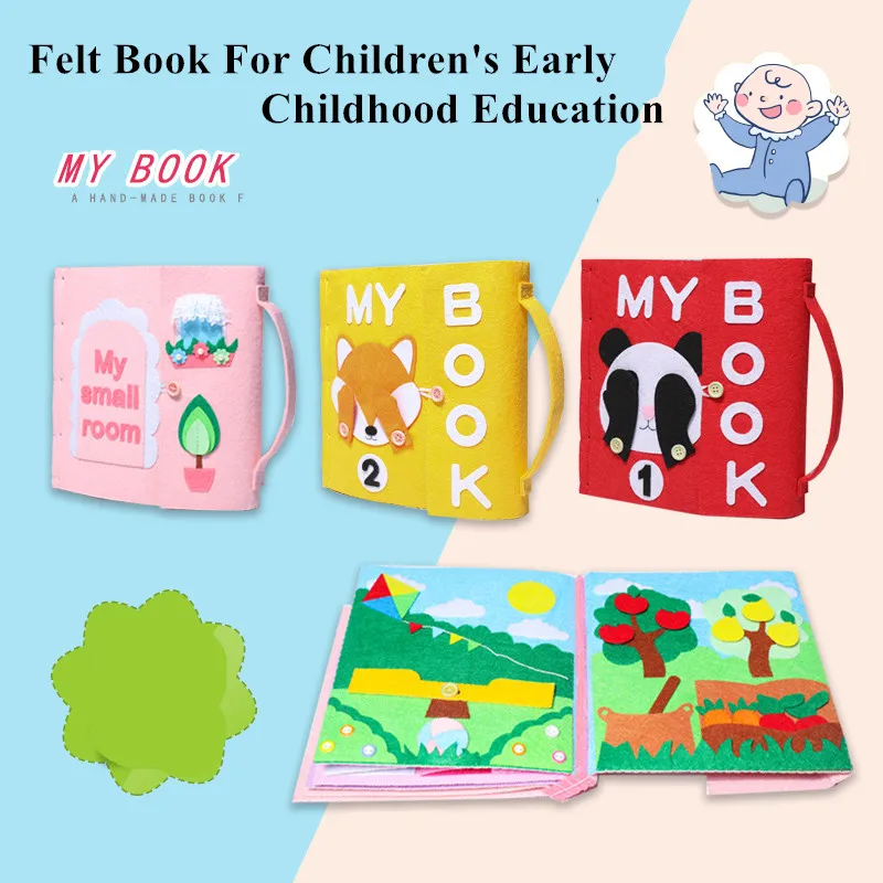 Нетканая книга для живописи войлочная ткань книги тканевые детские игрушки
