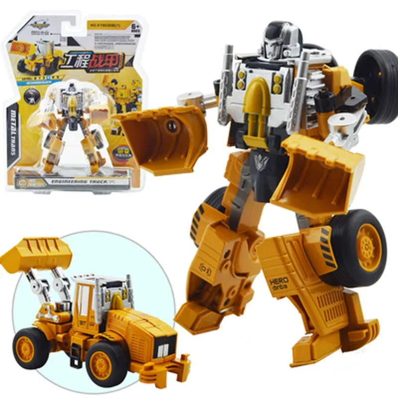 Трансформация Робот автомобиль бульдозер строительные Грузовики Игрушки для