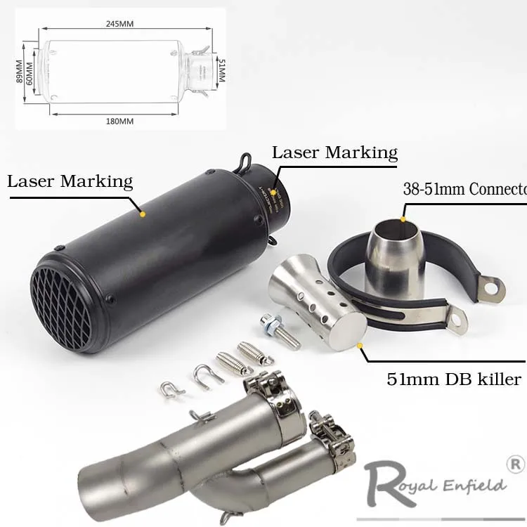 

Для BMW S1000RR S1000 RR S 1000 RR 2018 2017 мотоциклетный глушитель Выхлопная система труба средние части для мотоцикла