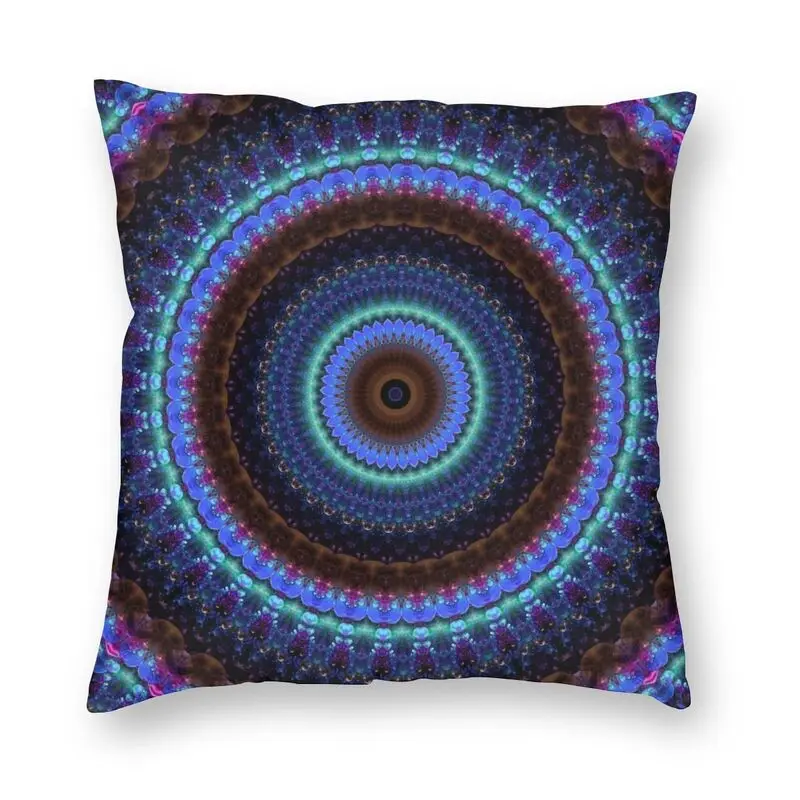 

Bohochic Style Bubble Mandala Square Pillow Case Home Decorative Geometric Meditation Cushion Cover Throw Pillow for Office Sofa