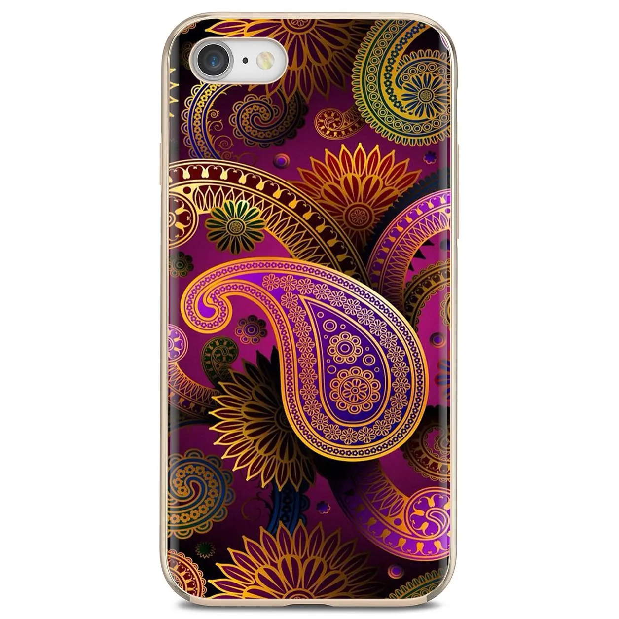 For iPhone iPod Touch 11 12 Pro 4 4S 5 5S SE 5C 6 6S 7 8 X XR XS Plus Max 2020 Soft Case Lace metallic Mandala Flower Paisley 07 | Мобильные