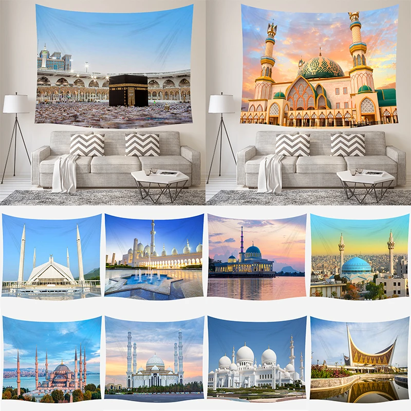 Мусульманский настенный гобелен с узором в виде мечети Кааба украшение для