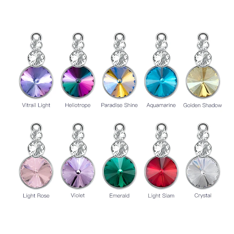 

Wholesale Rivoli Rhinestone Pendant Crystal Necklace Alloy Earring Making Findings Clavicle Chain Bracelet Crafts Shiny Gems