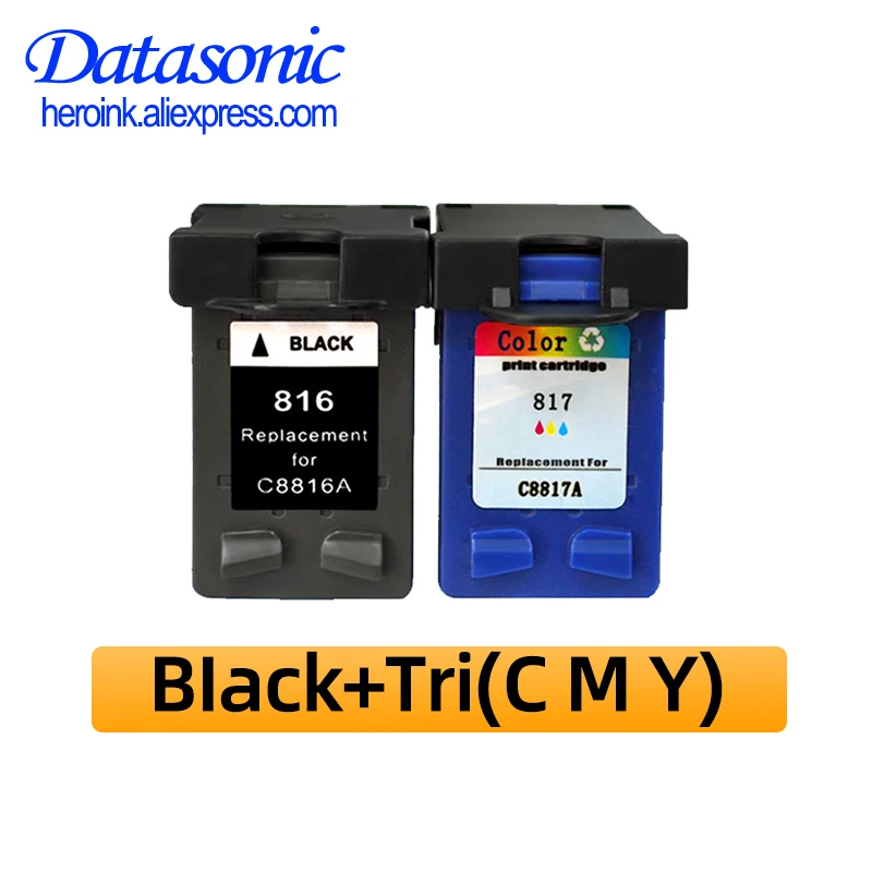 Совместимый чернильный картридж Datasonic для принтера HP 816 817 DeskJet D1468 D2360 D2368 D2468 3668 5168