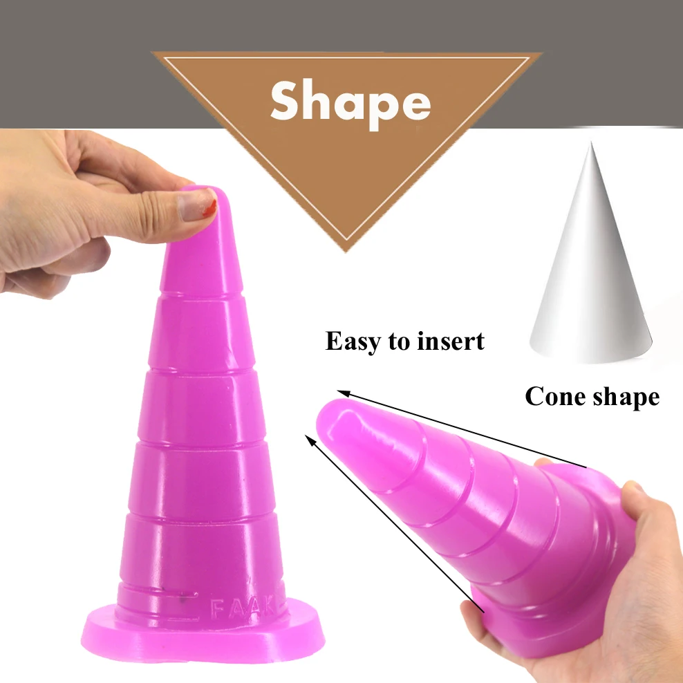 FAAK Large Anal Plug Cone Shape Suction Butt Sex Toys Adult Products Dildo Groove Big Vagina Masturbation | Красота и здоровье