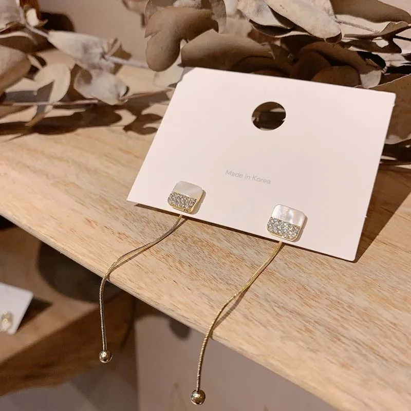 Женские длинные серьги подвески с опалом в виде кошачьих глаз ювелирное изделие