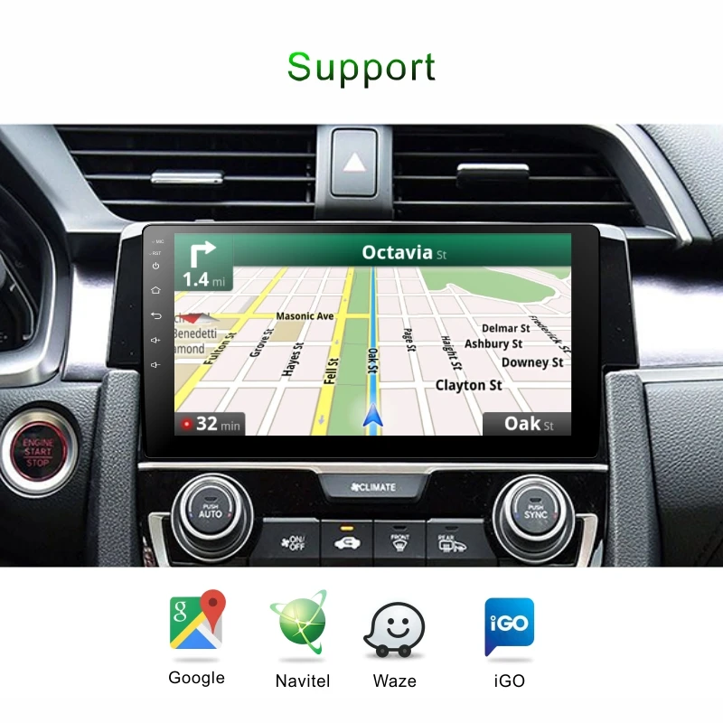 Dinpei Android 9 0 автомобильный Радио мультимедийный плеер для Honda Civic 2016 2017 2018 gps