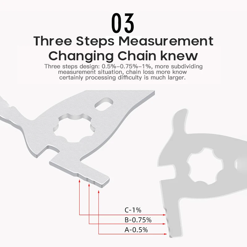 

Mountain Bike Chain Measuring Ruler Wear Measuring Device Measuring Chain Ruler Caliper Inspection Tool Bike Repair Tool