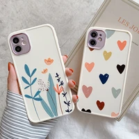 for iphone 12 pro case heart flowers phone case for iphone 12 mini 11 pro max 8 7 plus x xs max xr marble soft tpu bumper cover