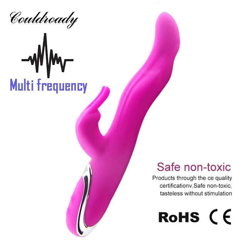 Мультичастотный вибрирующий фаллоимитатор для точки G эротический кролик