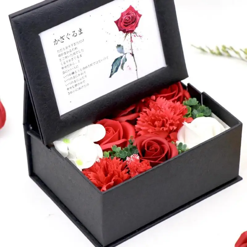 Креативный мыльный цветок коробка Валентина День рождения Свадьба ручной работы