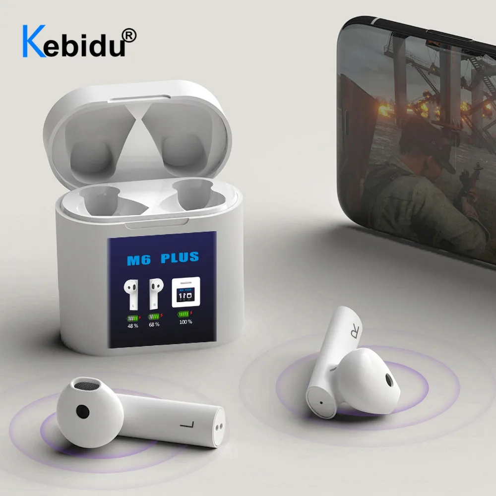 M6 плюс наушники-вкладыши TWS беспроводные наушники коснитесь управление двойной