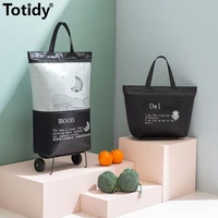 small pull cart portable shopping food organizer trolley bag on wheels bags folding shopping bags buy vegetables bag tug package