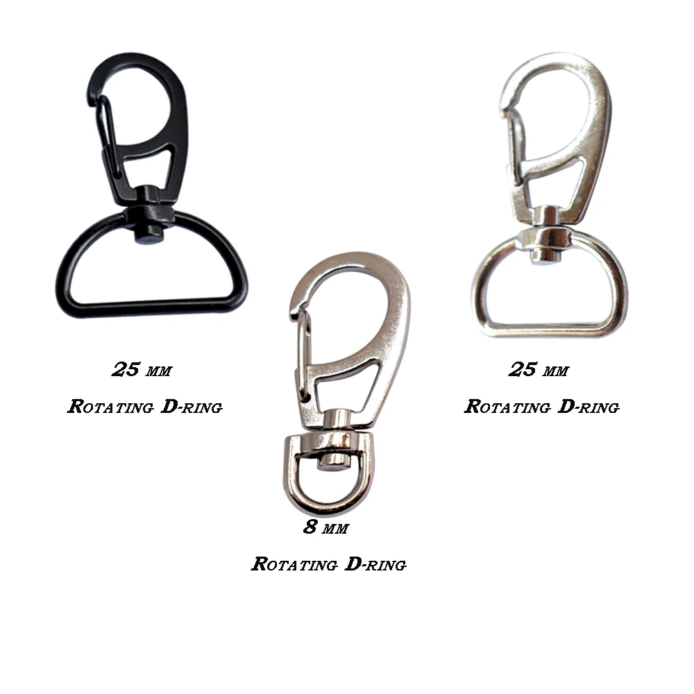 Маленькие застежки металлические Пружинные поворотные крючки зажим карабин с