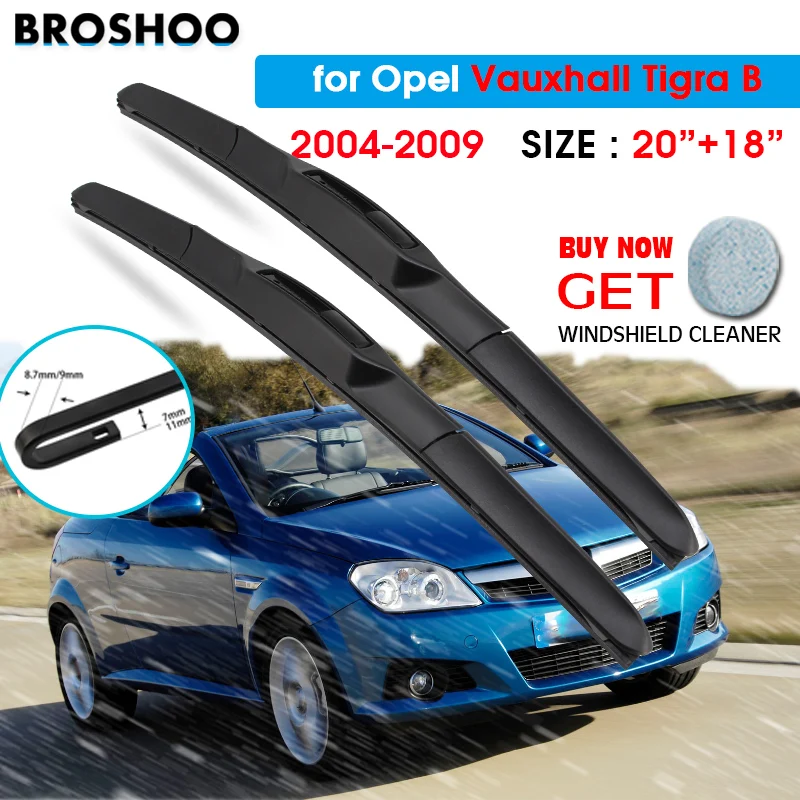 

Щетка стеклоочистителя для автомобиля Opel Vauxhall Tigra B 20 "+ 18" 2004-2009 автомобильные стеклоочистители для лобового стекла, лезвия для окна, подходя...