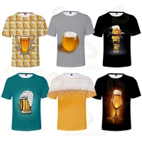 beer harajuku t shirt new 3d print men funny fashion cool shirt for children casual boys tee top