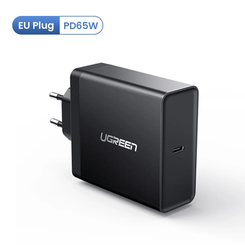 PD65W EU Charger Ugreen PD 65 Вт Зарядное устройство USB type C зарядное устройство для Apple MacBook воздушный iPad Pro samsung ASUS acer планшет зарядное устройство для nintendo Switch - Тип штекера: PD65W EU Charger