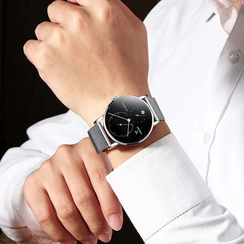 

Automatic Mechanical Watch Men CADISEN 2021 Top Luxury Brand Men's Watches Fashion Stainless Steel Strap Waterproof Wristwatches
