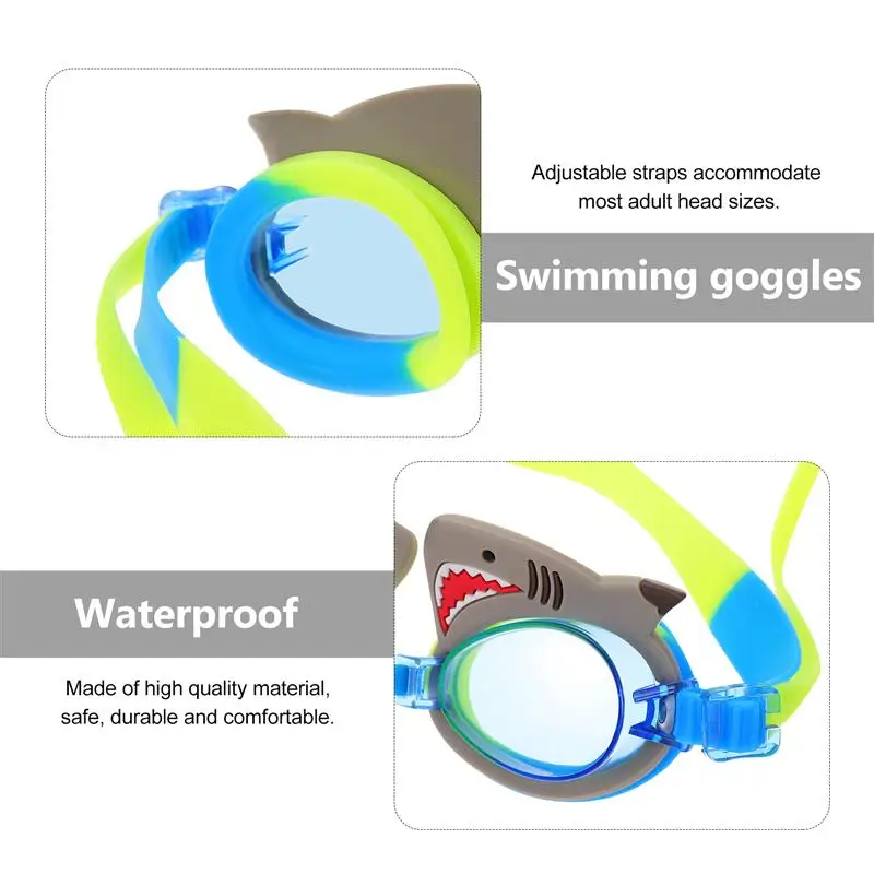 

1 Pair Kids Shark Swim Goggles UV Protection Anti Fog Swimming Glasses