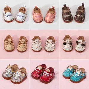 New Casual Handmade Cowhide Dolls Shoes Cute OB11 Shoes Leather 1/12 BJD Doll Shoes For obitsu11、G