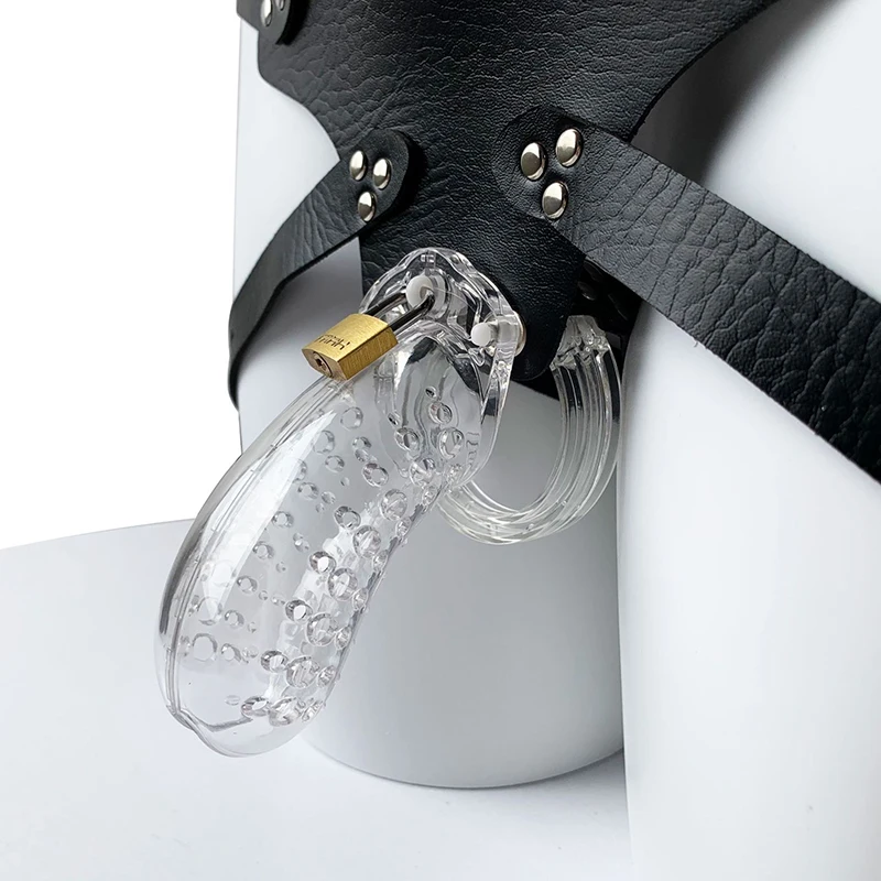 Мужское длинное пластиковое кольцо на пенис клетка целомудрия для пениса