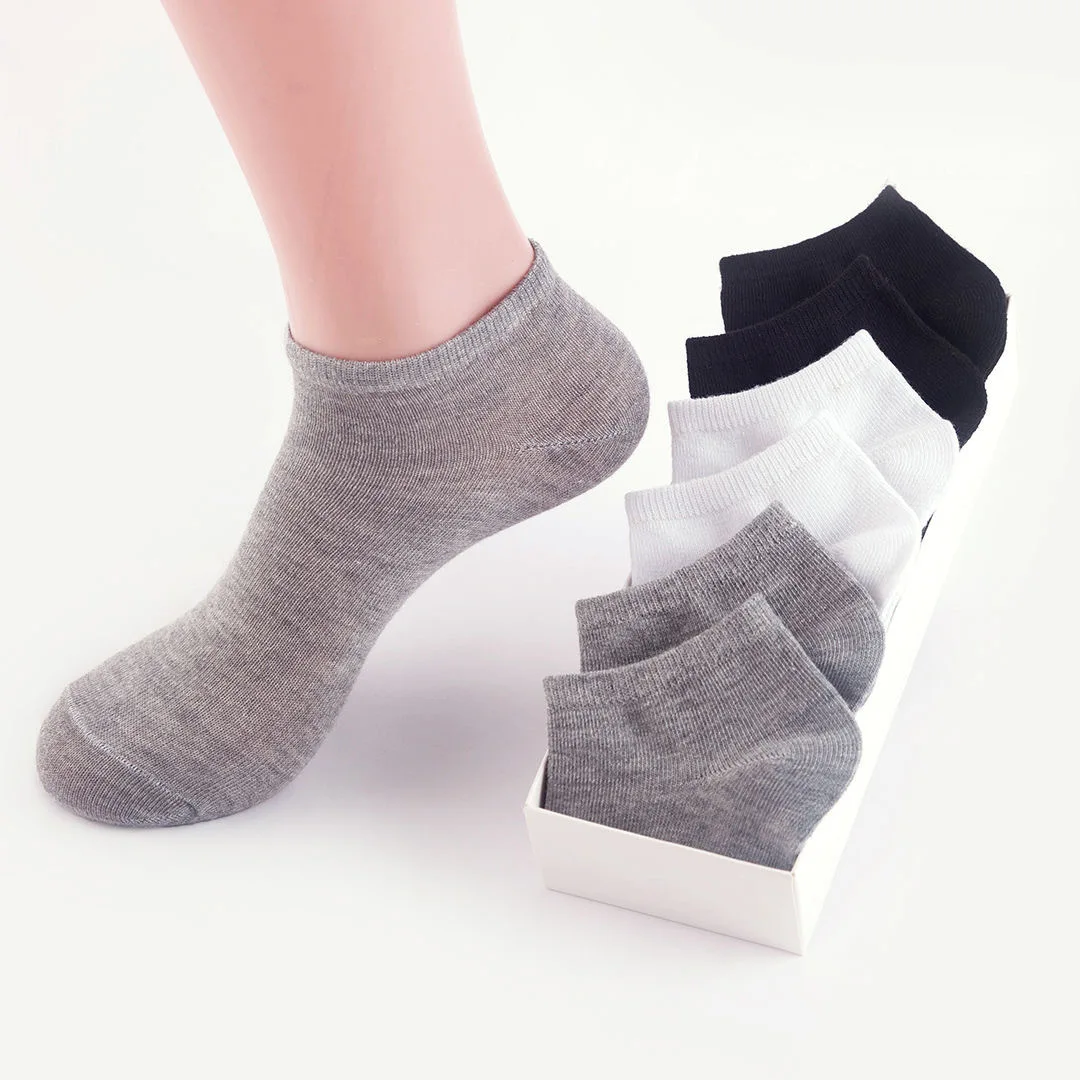 

10 Pairs Women Breathable Sports socks Solid Color Boat Comfortable Cotton Ankle Socks