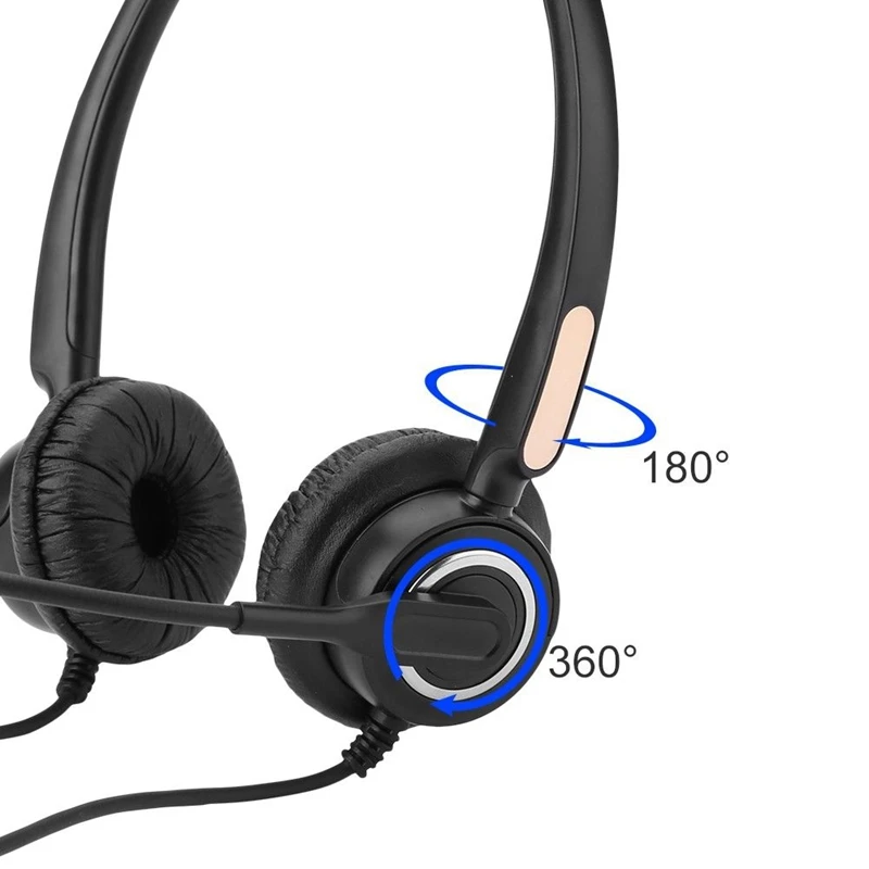 4-Pin RJ9 Call Center Office Noise Cancelling Corded Headset Headphone with Microphone | Электроника