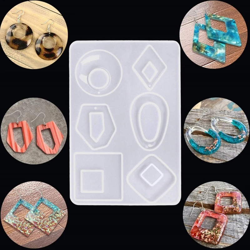 

Handmade DIY Crystal Epoxy Resin Mold Necklace Pendant Casting Silicone Mould