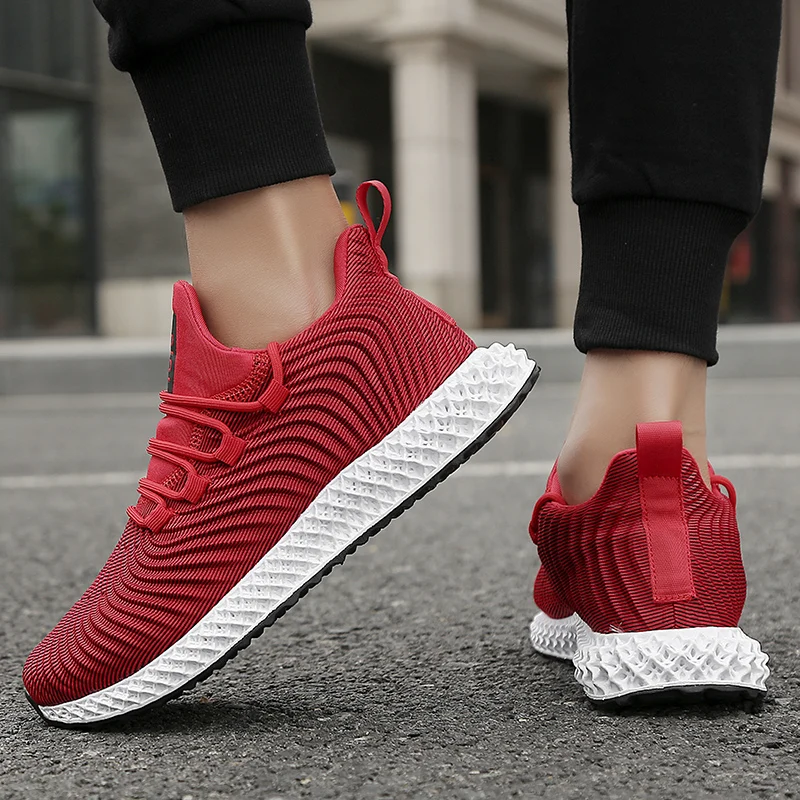 

Hot Sell Men Sneakers New Mesh Breathable Running Sport Shoes Male Lace Up Non-slip Men Low Athletic Sneakers Casual Men Shoes