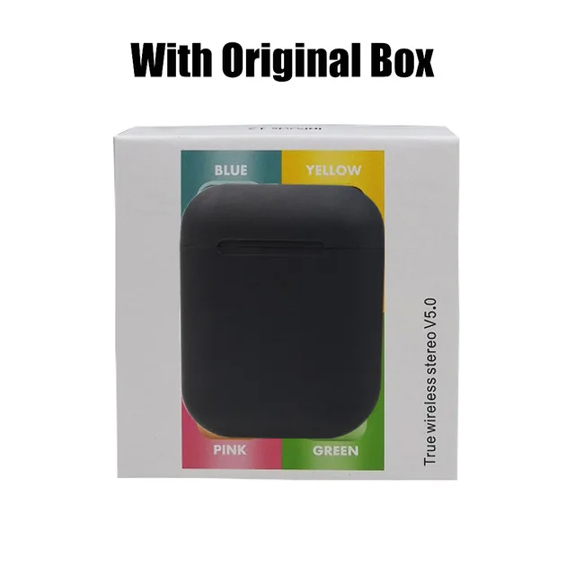 i12 D black Bluetooth наушники, цветная версия Macaron 12 5,0, беспроводные Bluetooth наушники для всех смартфонов, наушники с шумоподавлением - Цвет: i12 D black
