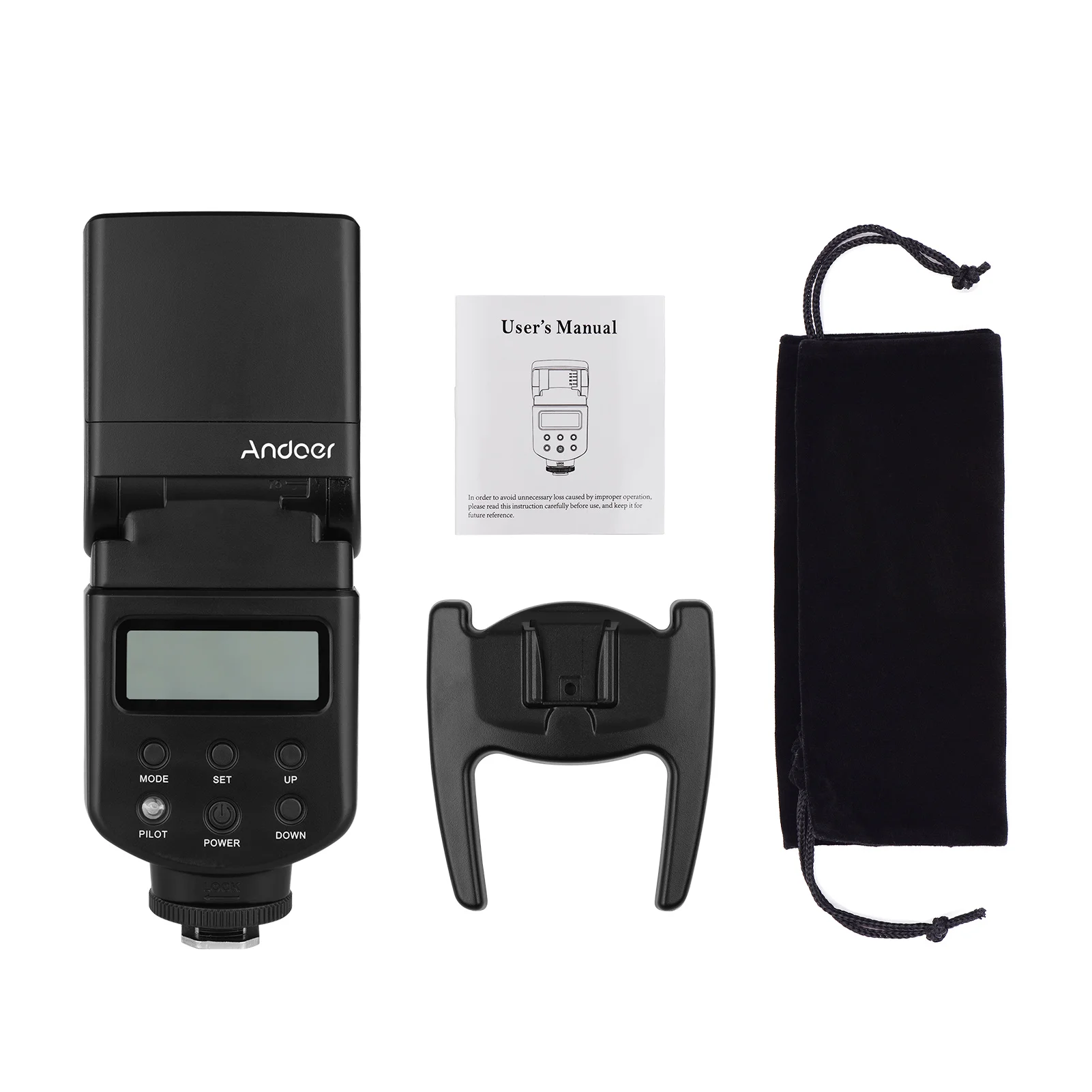 

Universal Flash Speedlite Adjustable LED Light camera Flash With Bracket Replacement for Canon Nikon Olympus Pentax DSLR Cameras