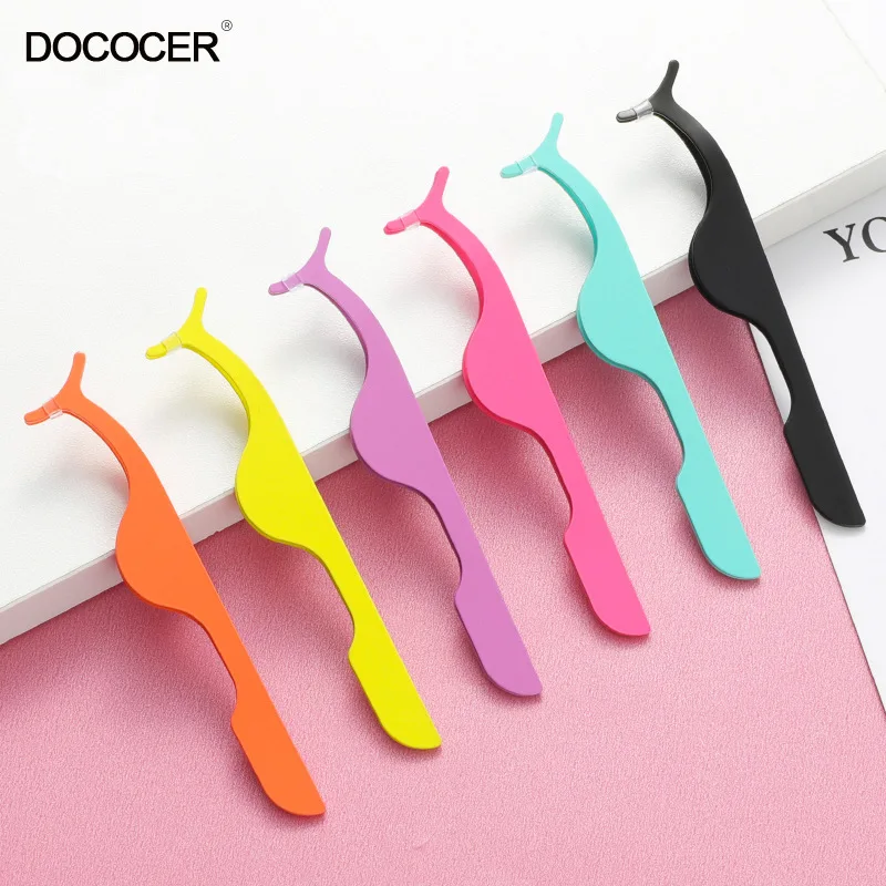 Нержавеющая сталь золотые пинцеты для накладных ресниц из розового золота