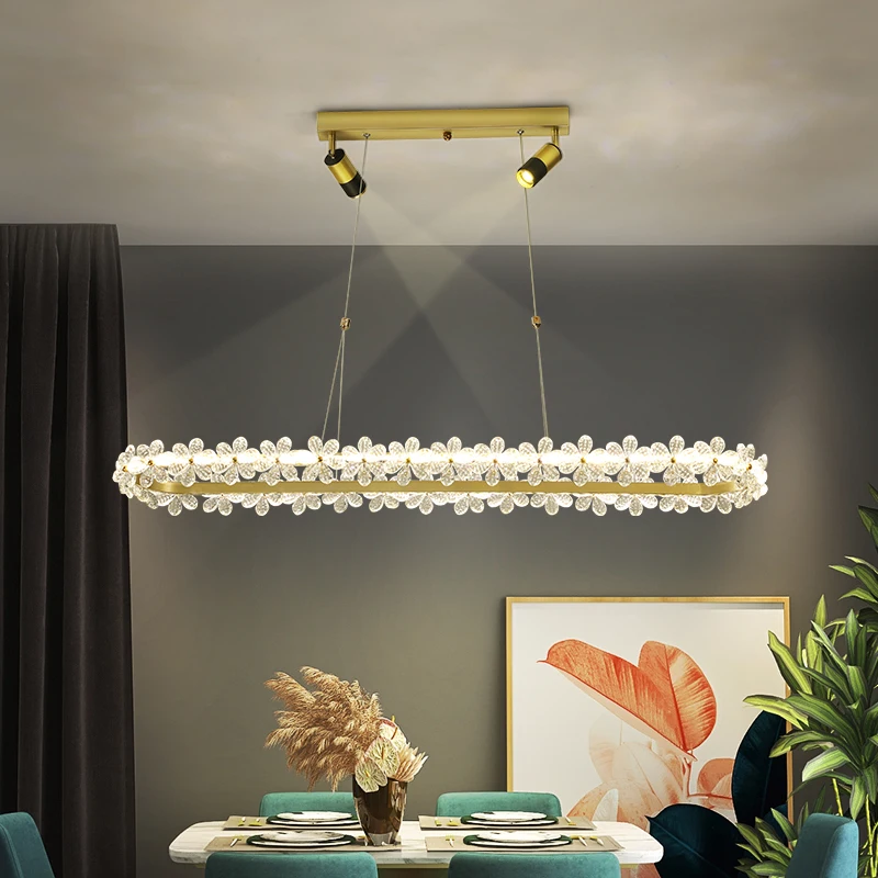 

Gold frame LED Pendant light Modern hanging lamp for Living room Dining room restaurant Chandelier Free shipping Pendant lamp