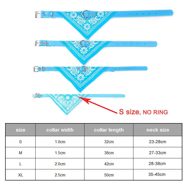

Pet Bandanas Collar for Dogs Cats Adjustable PU Leather Triangular Bibs Scarf Collar with Paisley Pattern for Puppy Accessories