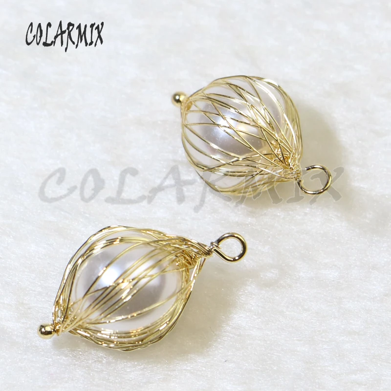 12Pcs Handmade winding pearl pendant fresh water pearls accessorizes jewelry charms for making gift | Украшения и аксессуары